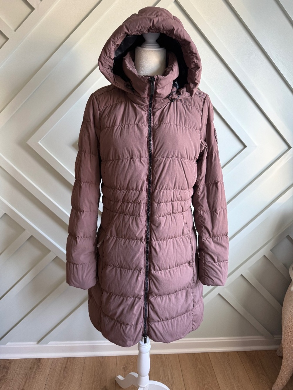 Canada Goose Aurora Parka Women's Size M Sephia Tonal Patch